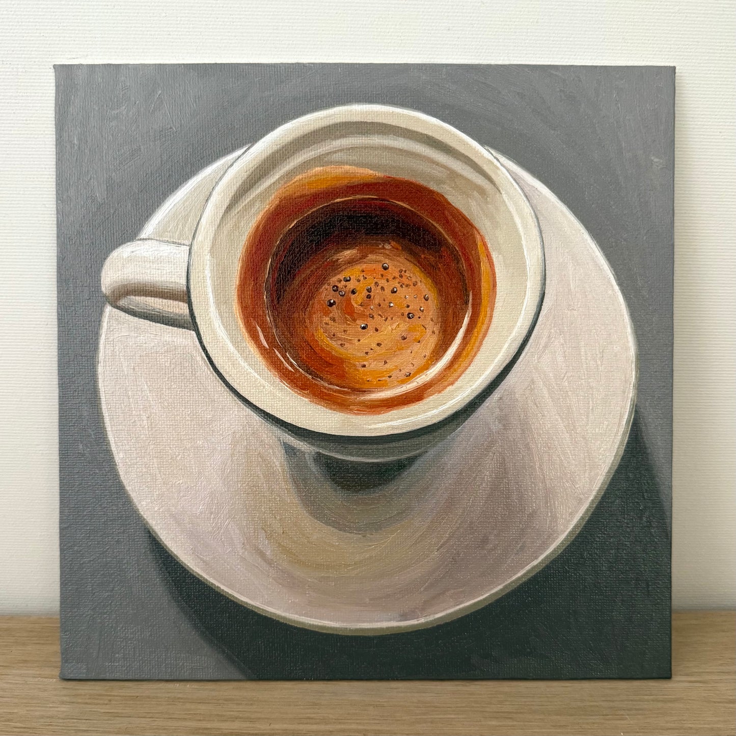 Espresso on gray - Reserved for auction