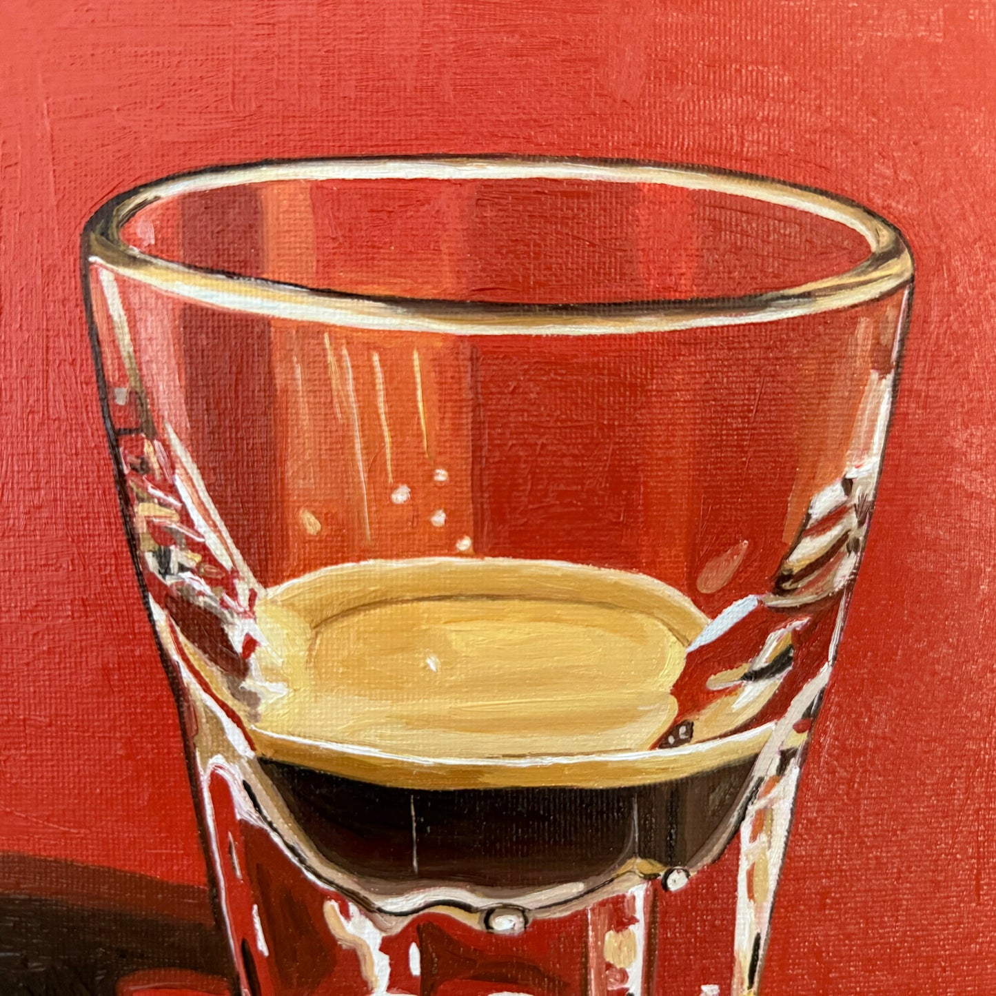 Ristretto on light Venetian red