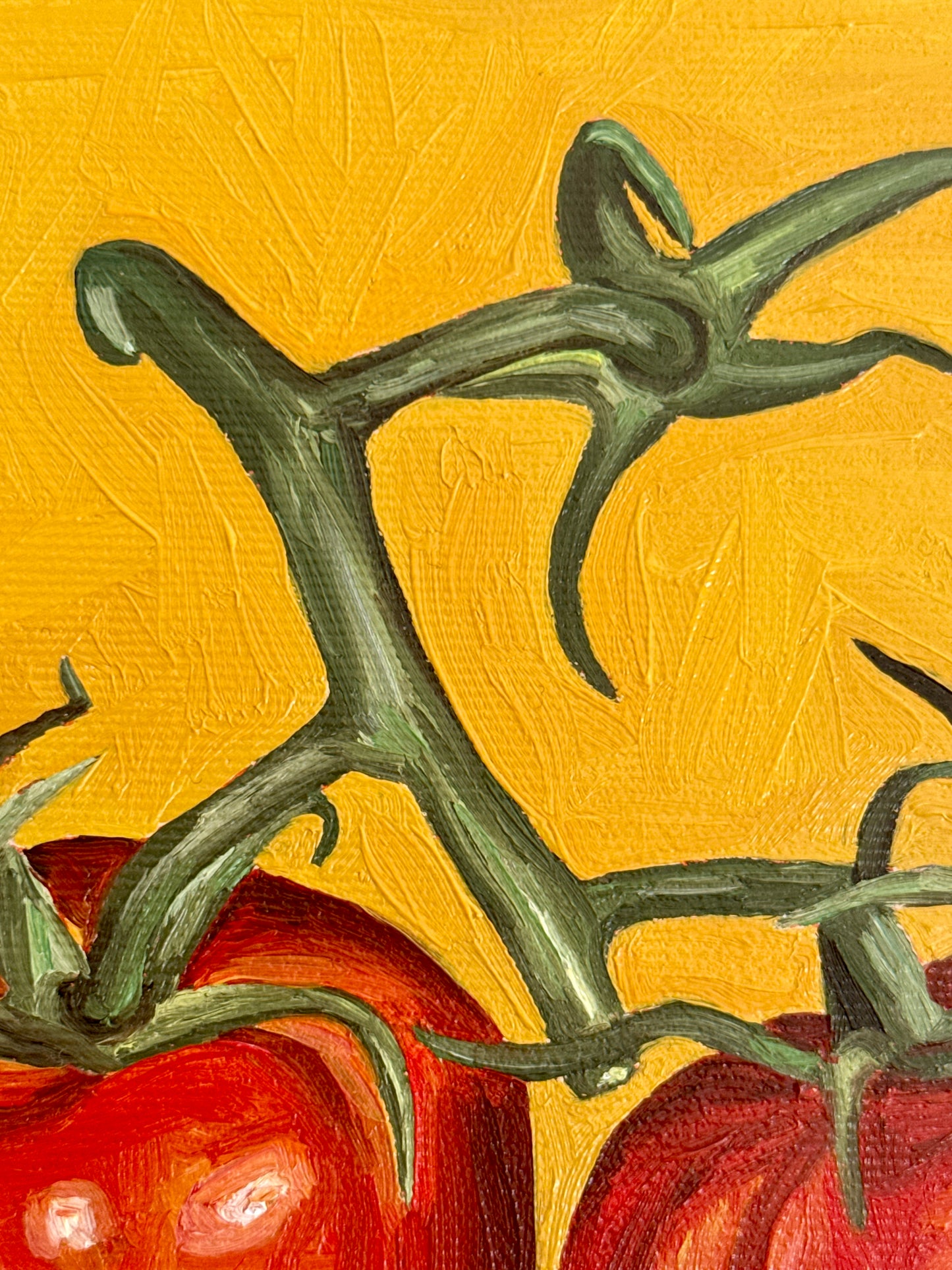 Quirky Tomatoes on Mustard Yellow