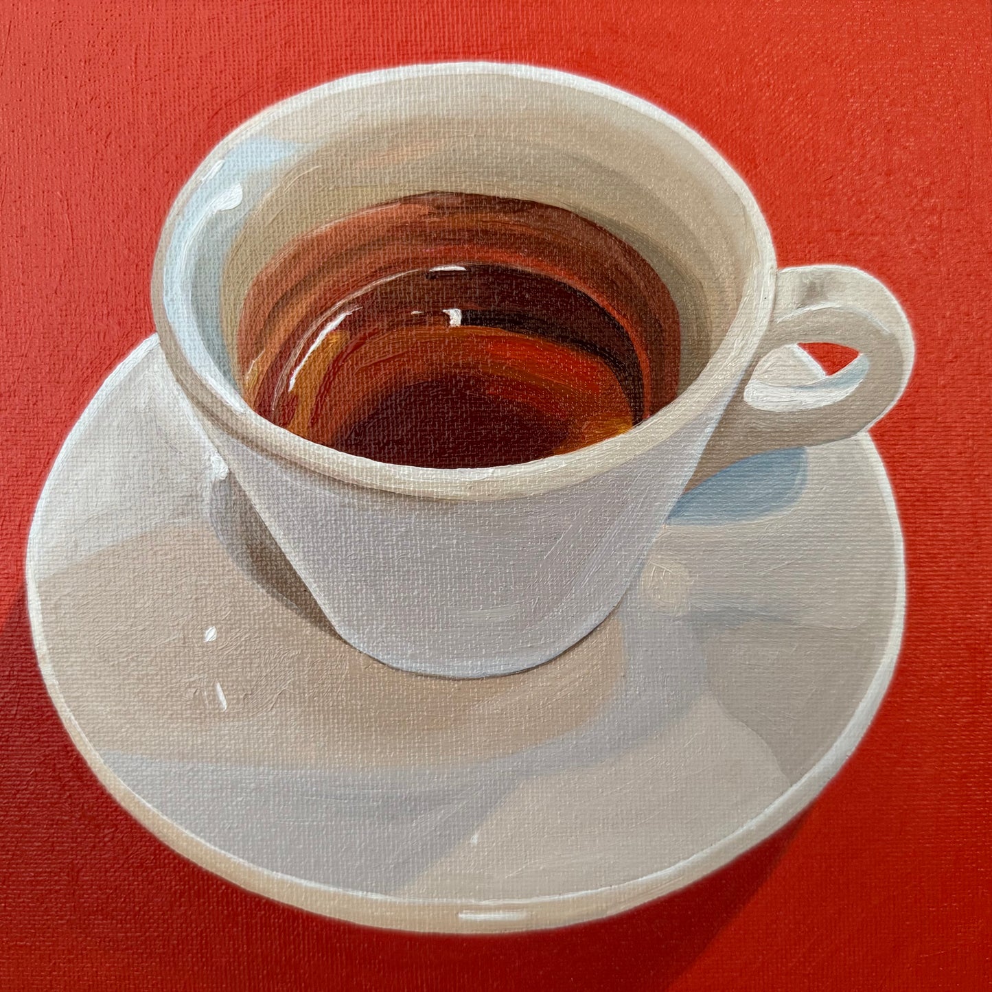 Espresso on red orange