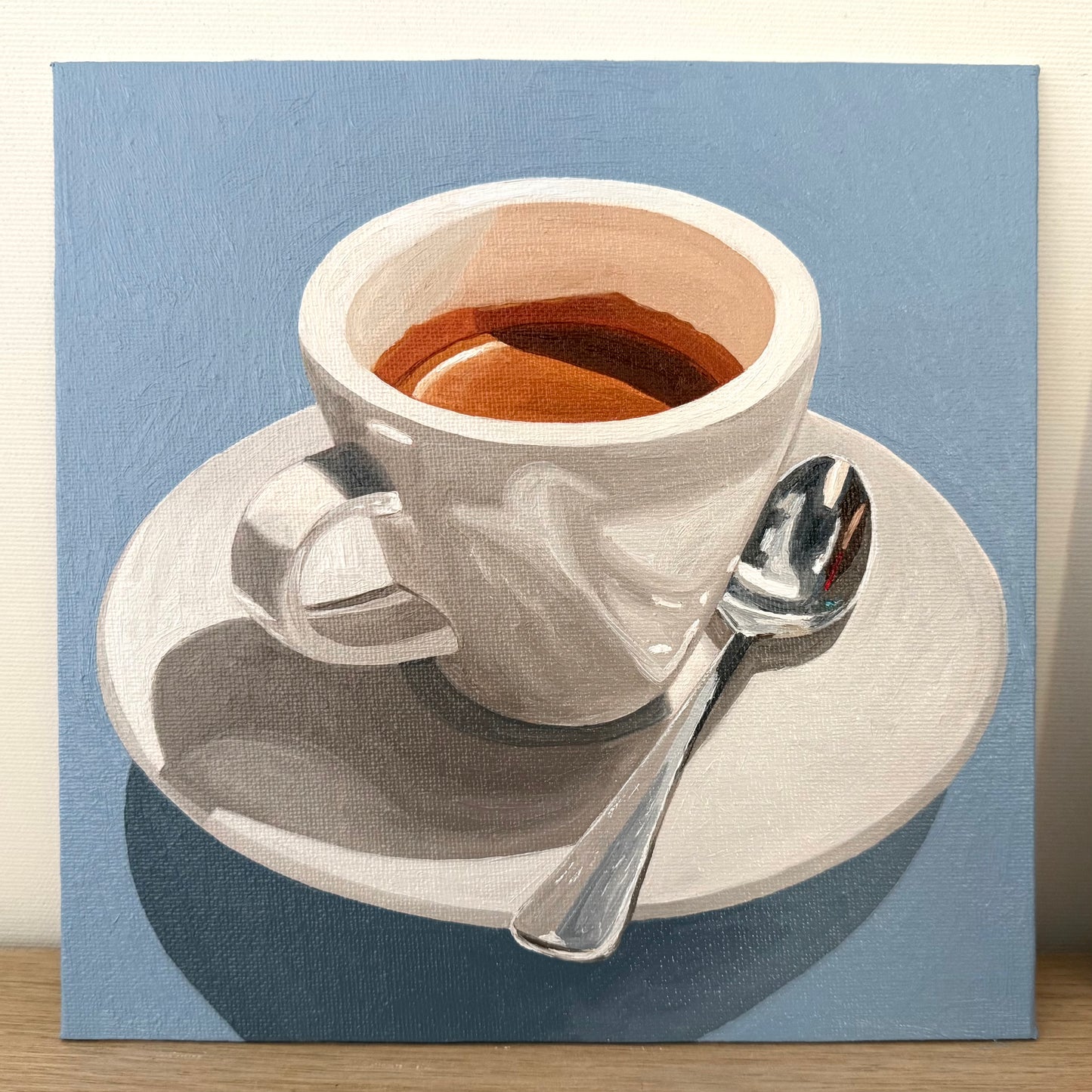 Espresso on blue - Reserved for auction