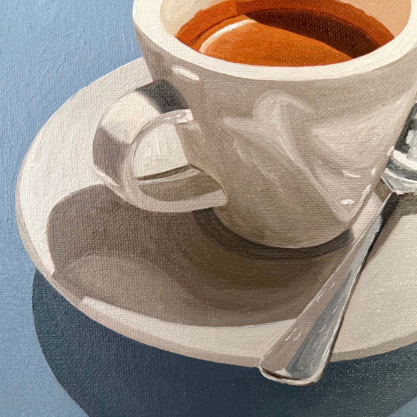 Espresso on blue - Reserved for auction