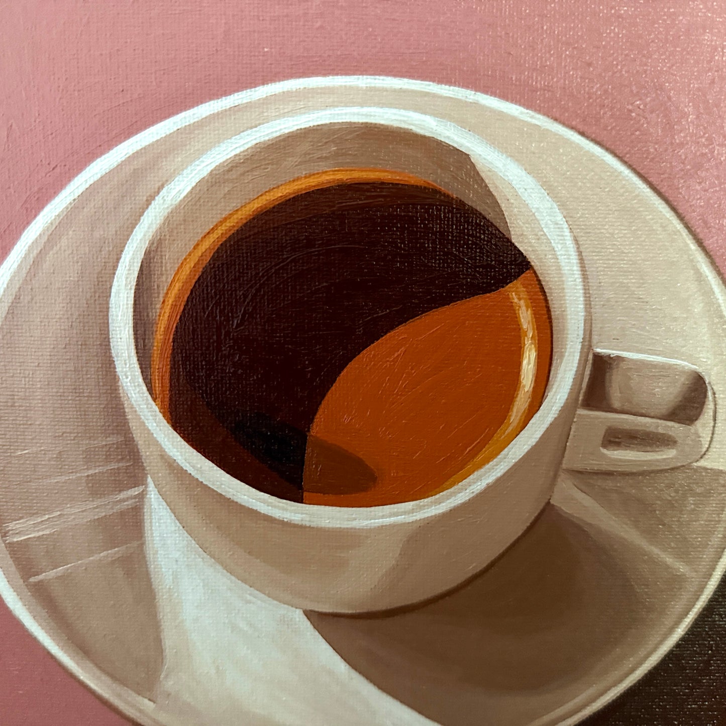 Coffee on dusty pink - Reserved for auction