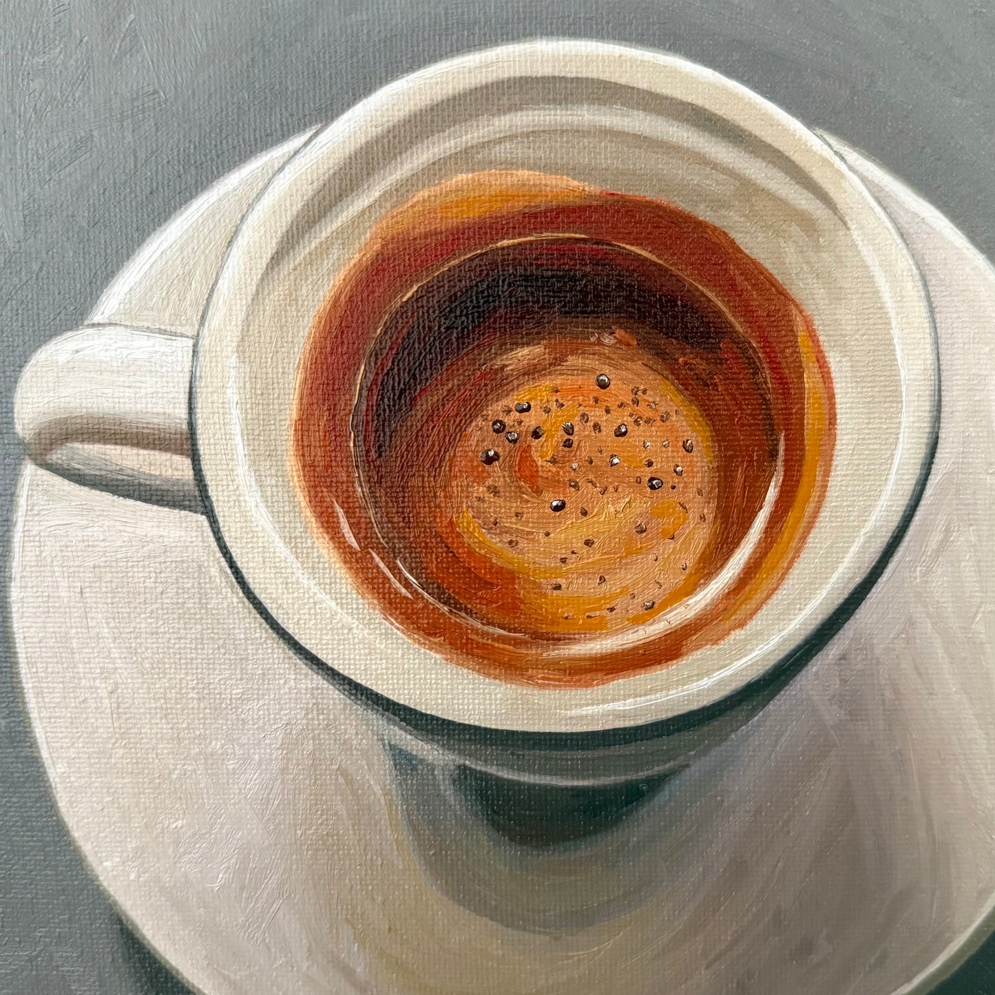 Espresso on gray - Reserved for auction