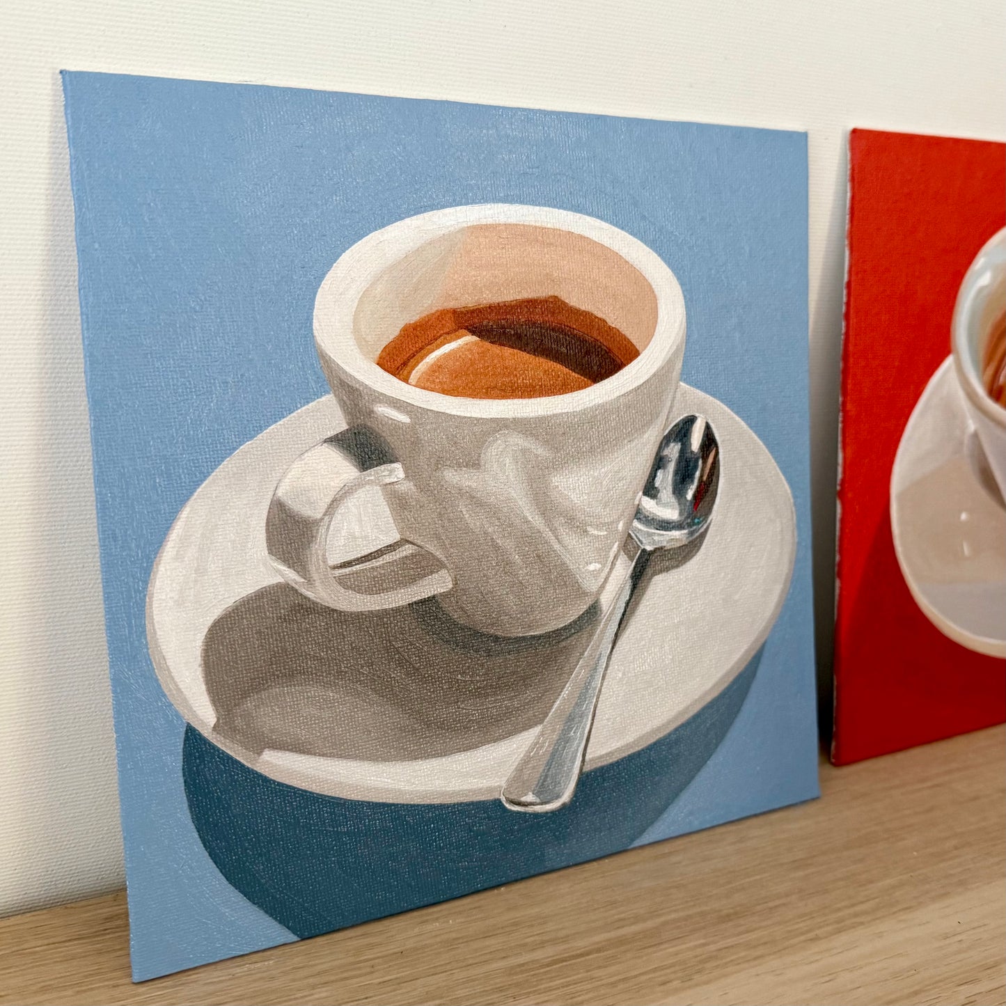 Espresso on blue - Reserved for auction