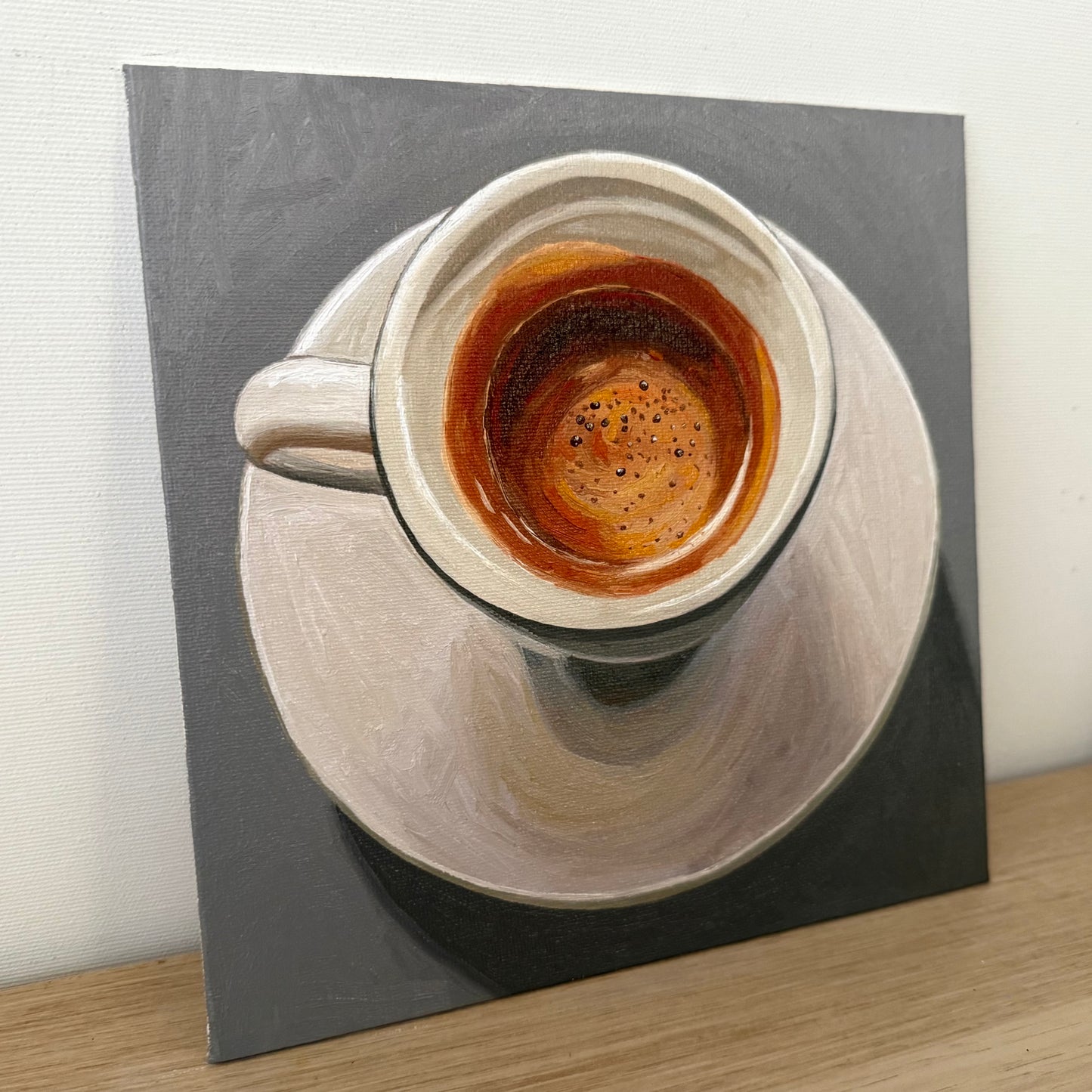 Espresso on gray - Reserved for auction