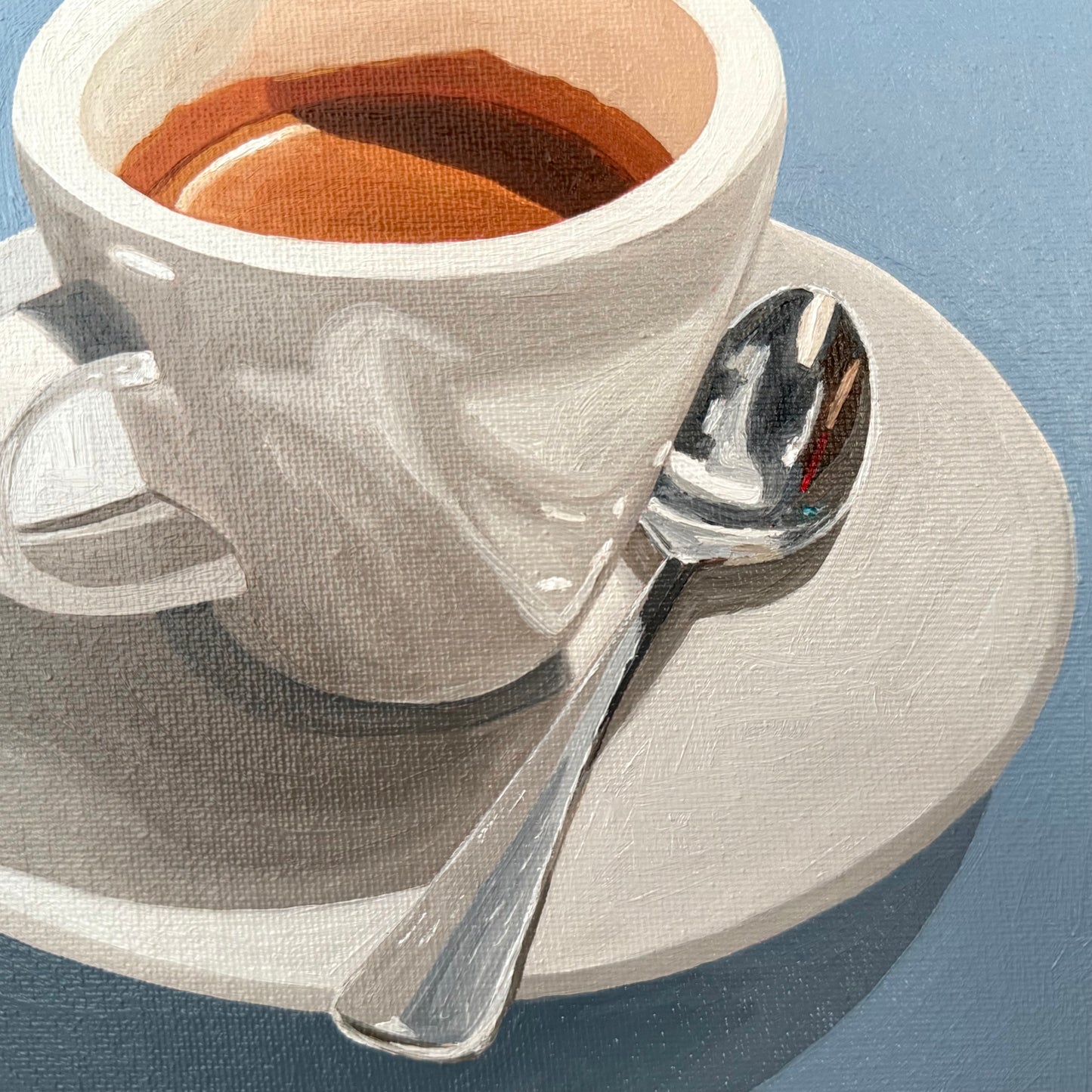 Espresso on blue - Reserved for auction