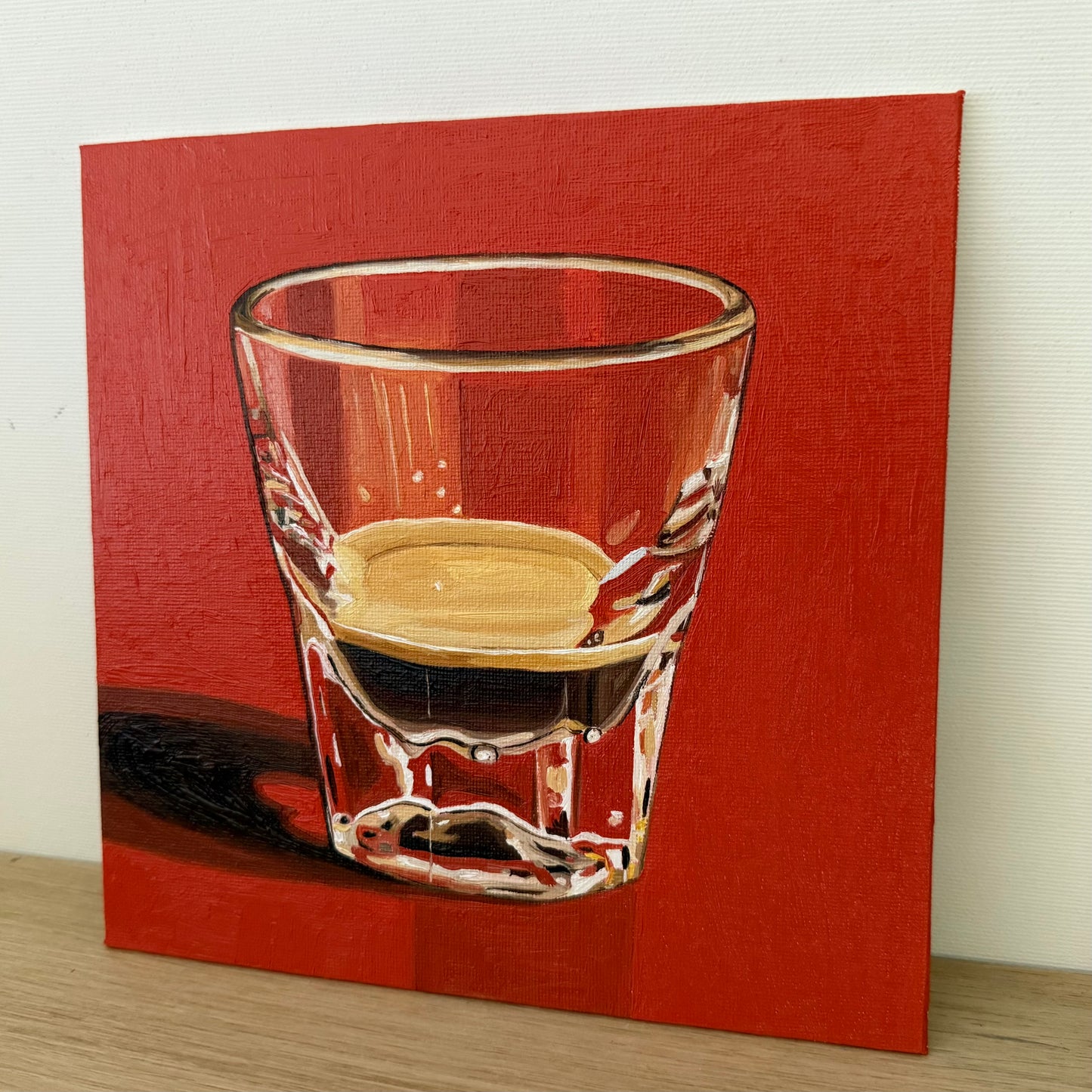 Ristretto on light Venetian red
