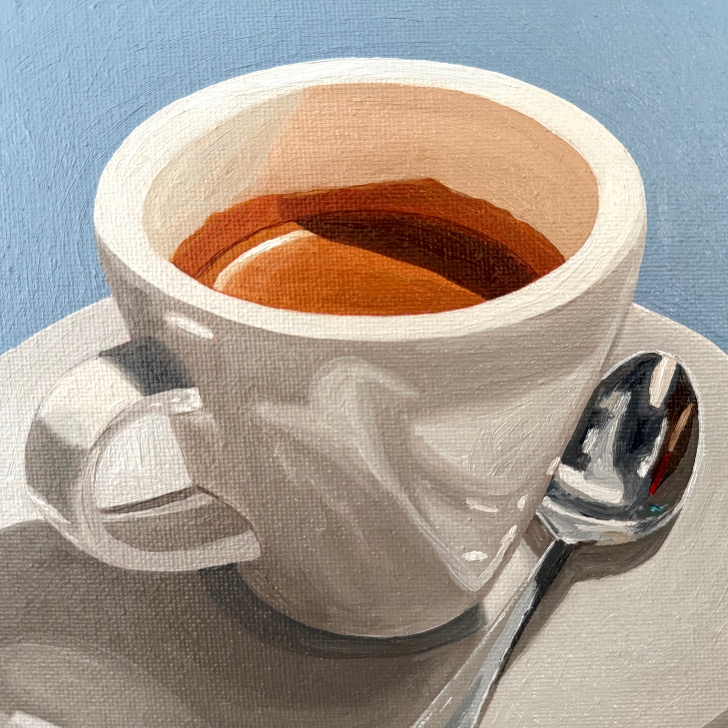 Espresso on blue - Reserved for auction