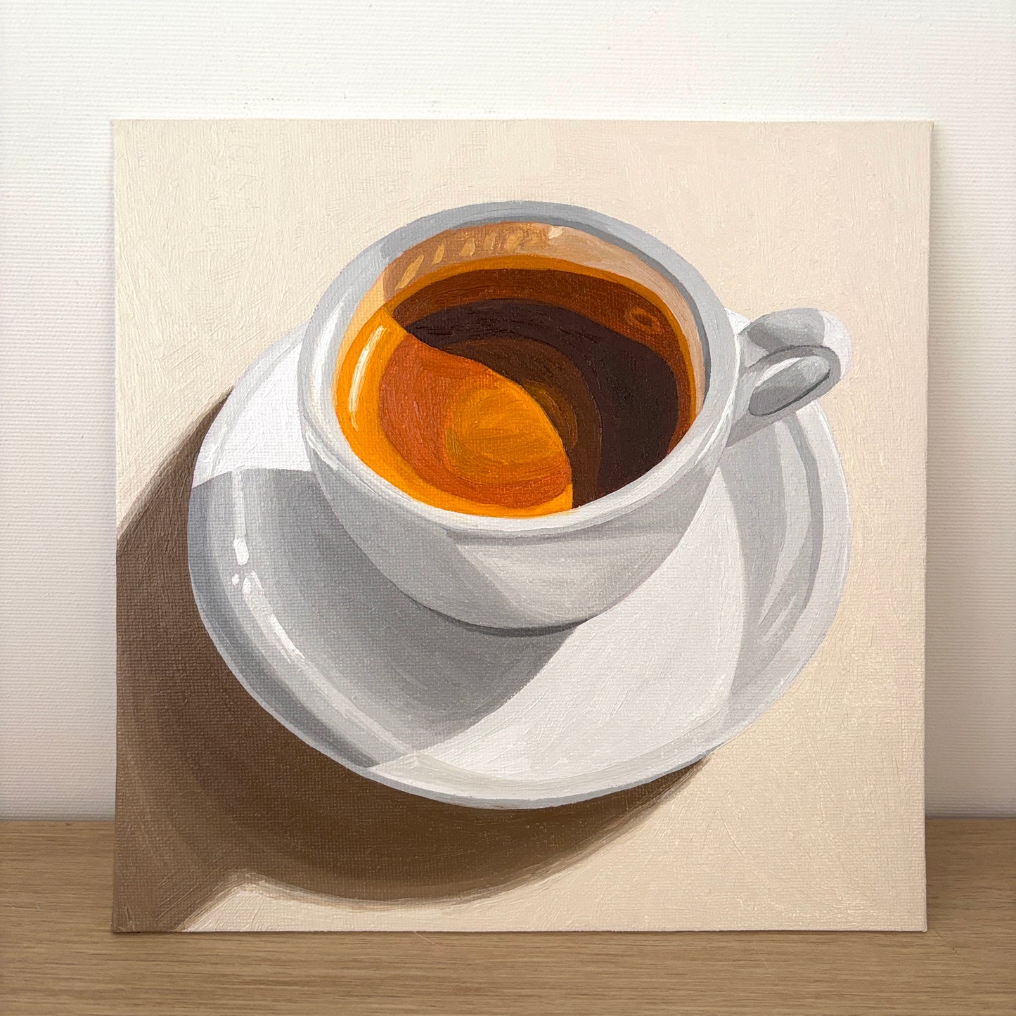 Espresso on beige
