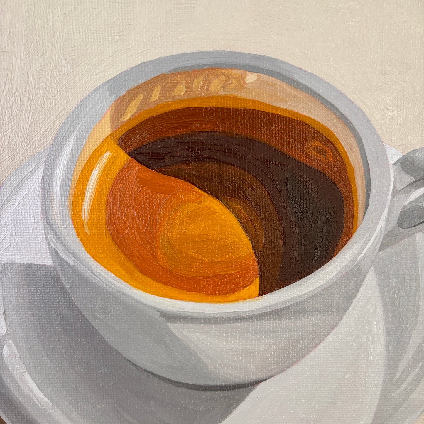 Espresso on beige