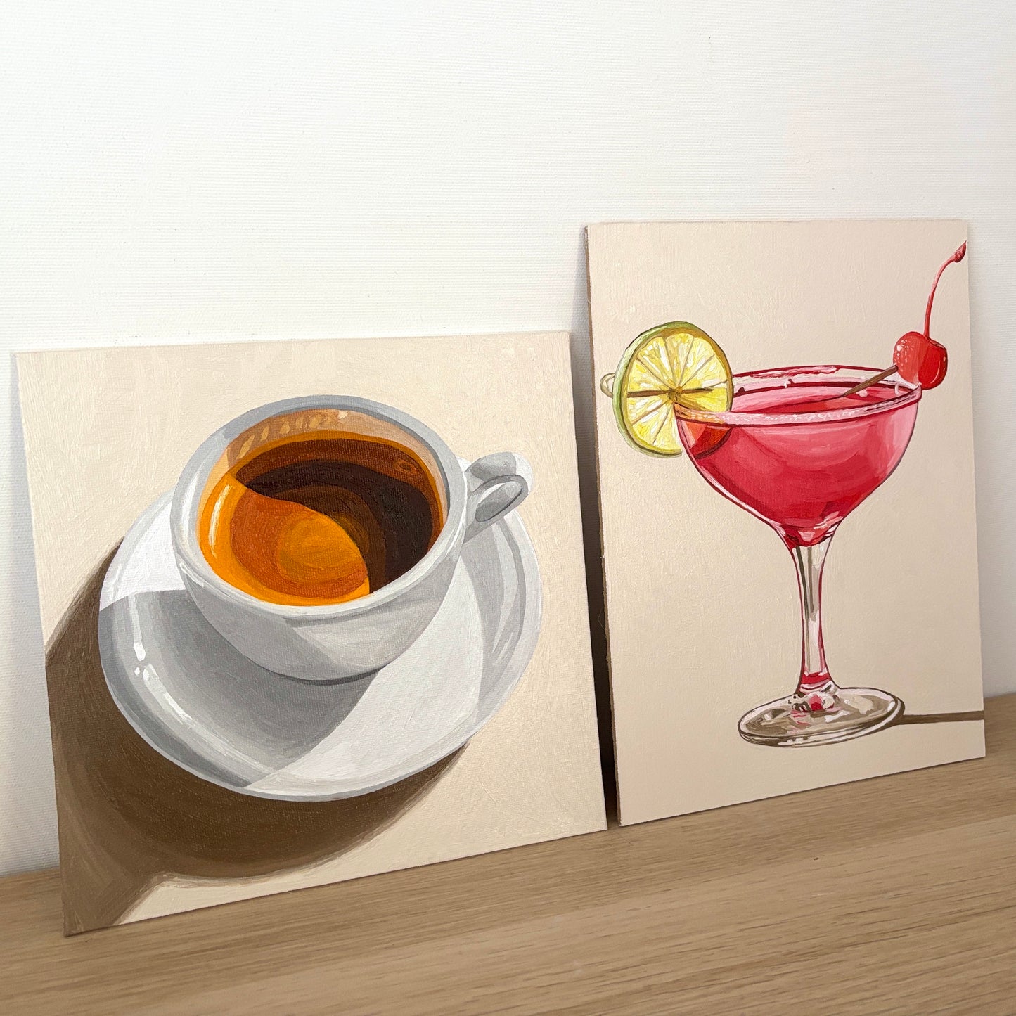 Espresso on beige