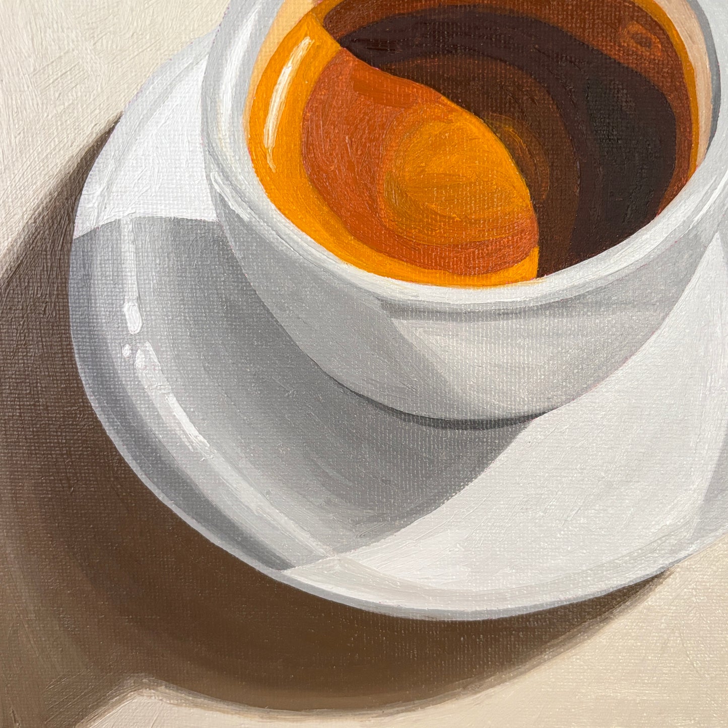 Espresso on beige