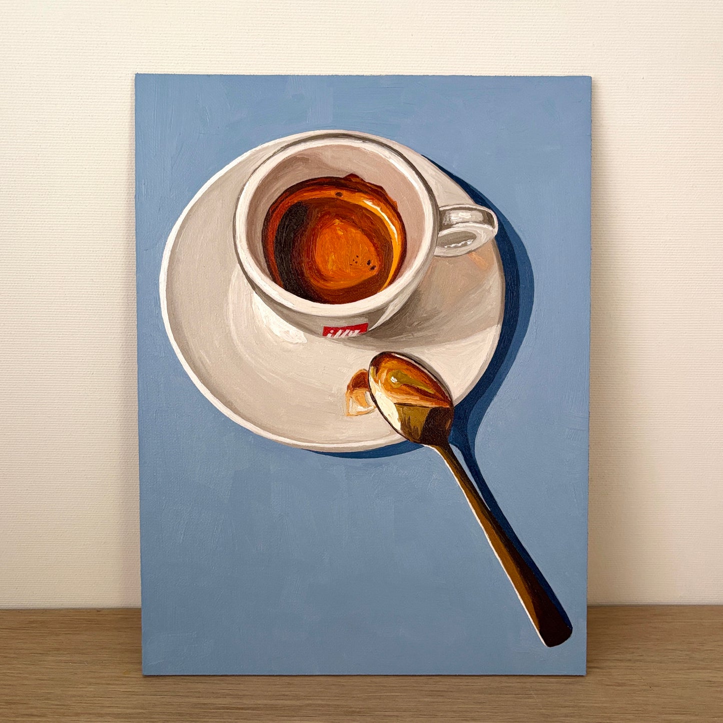 Espresso on blue