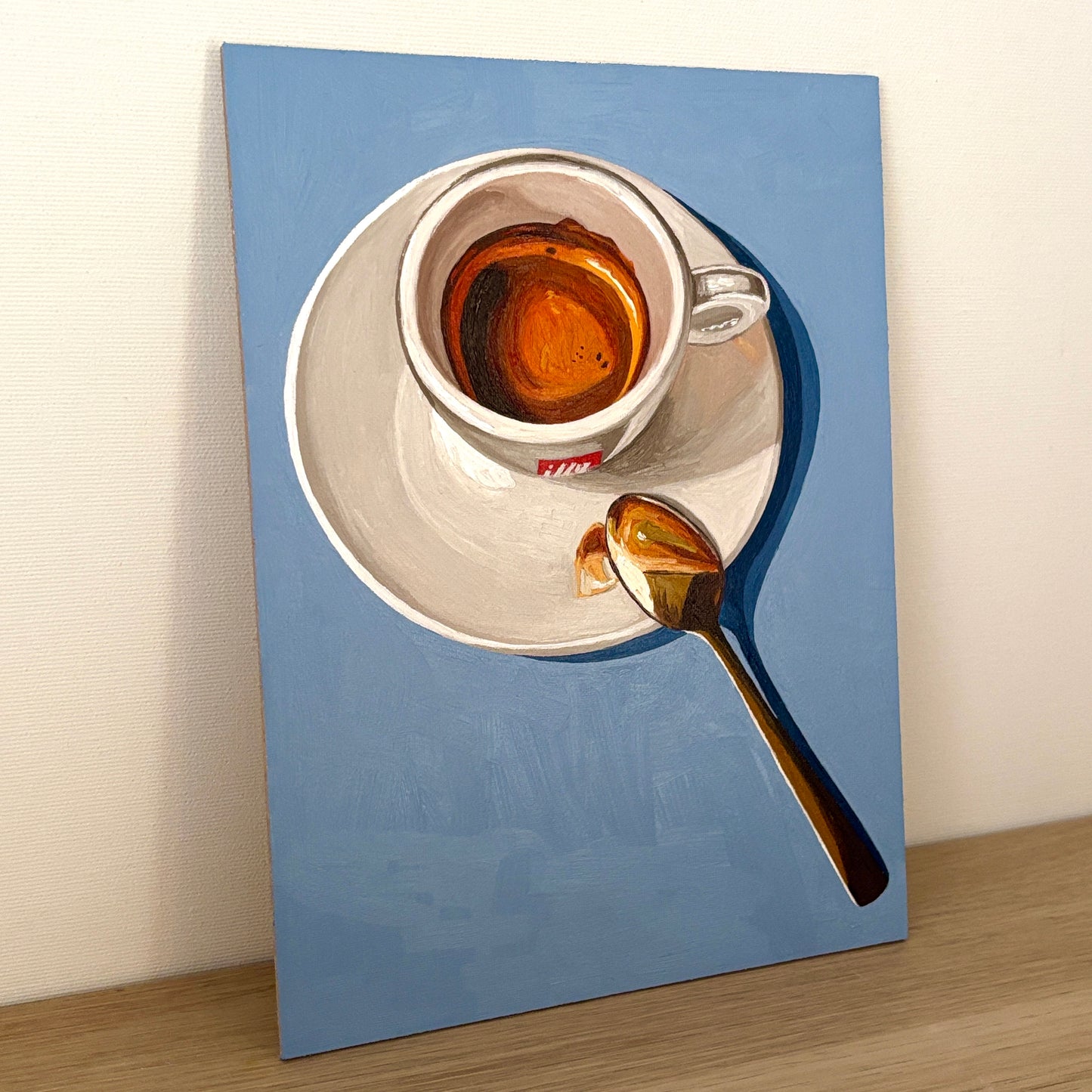 Espresso on blue