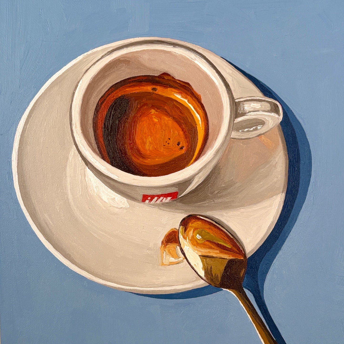 Espresso on blue