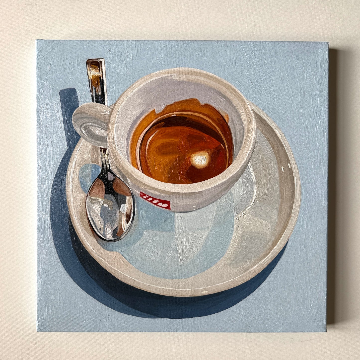 Espresso on blue