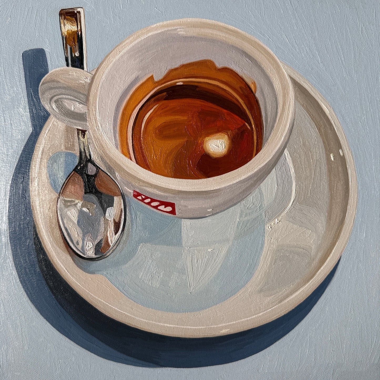 Espresso on blue
