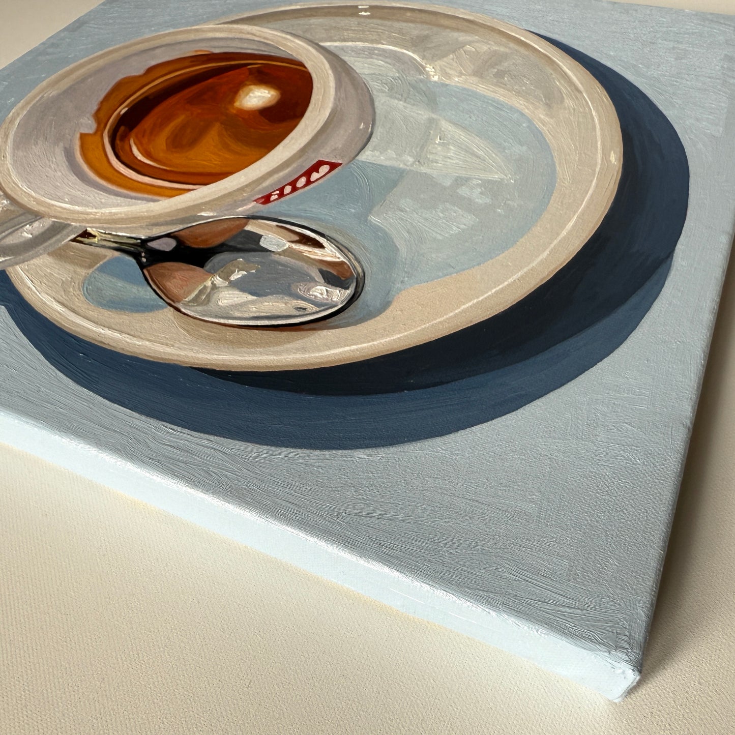Espresso on blue
