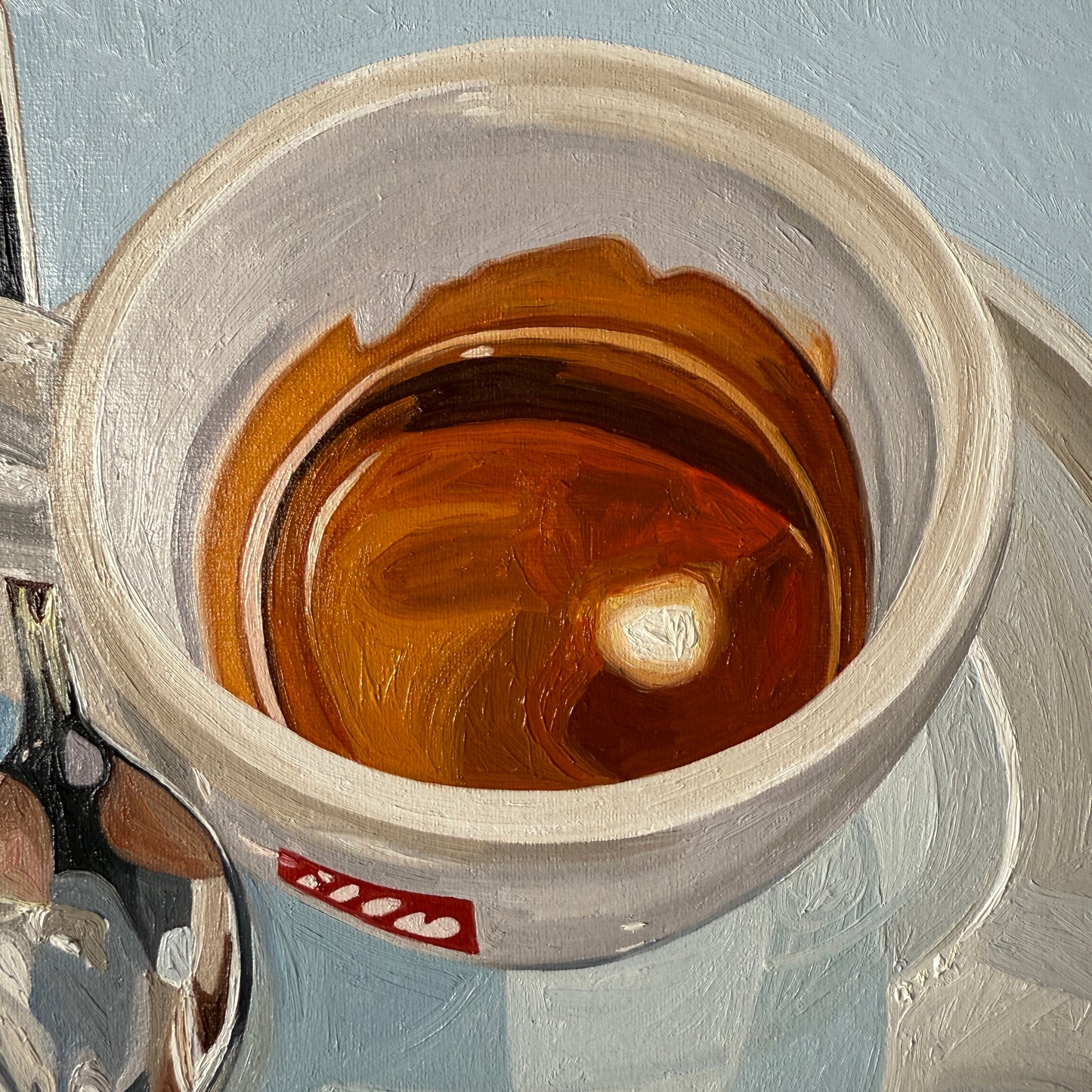 Espresso on blue