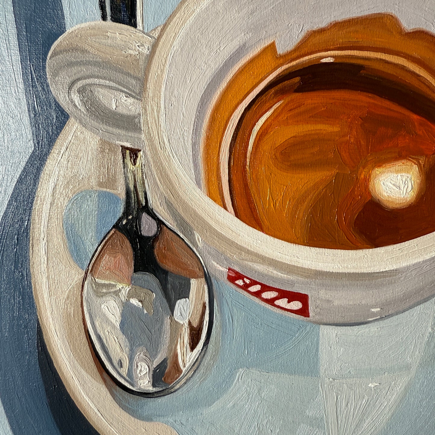 Espresso on blue