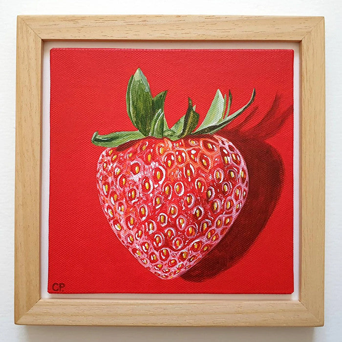 Strawberry on Red