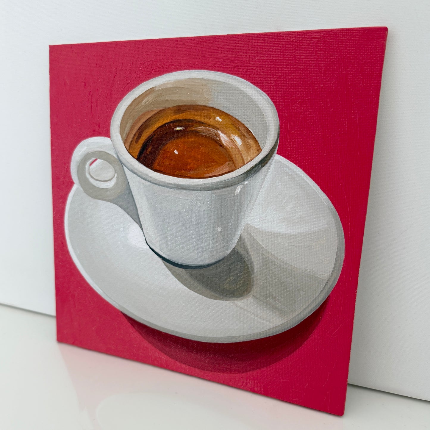 Espresso on Raspberry Pink