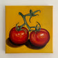 Quirky Tomatoes on Mustard Yellow