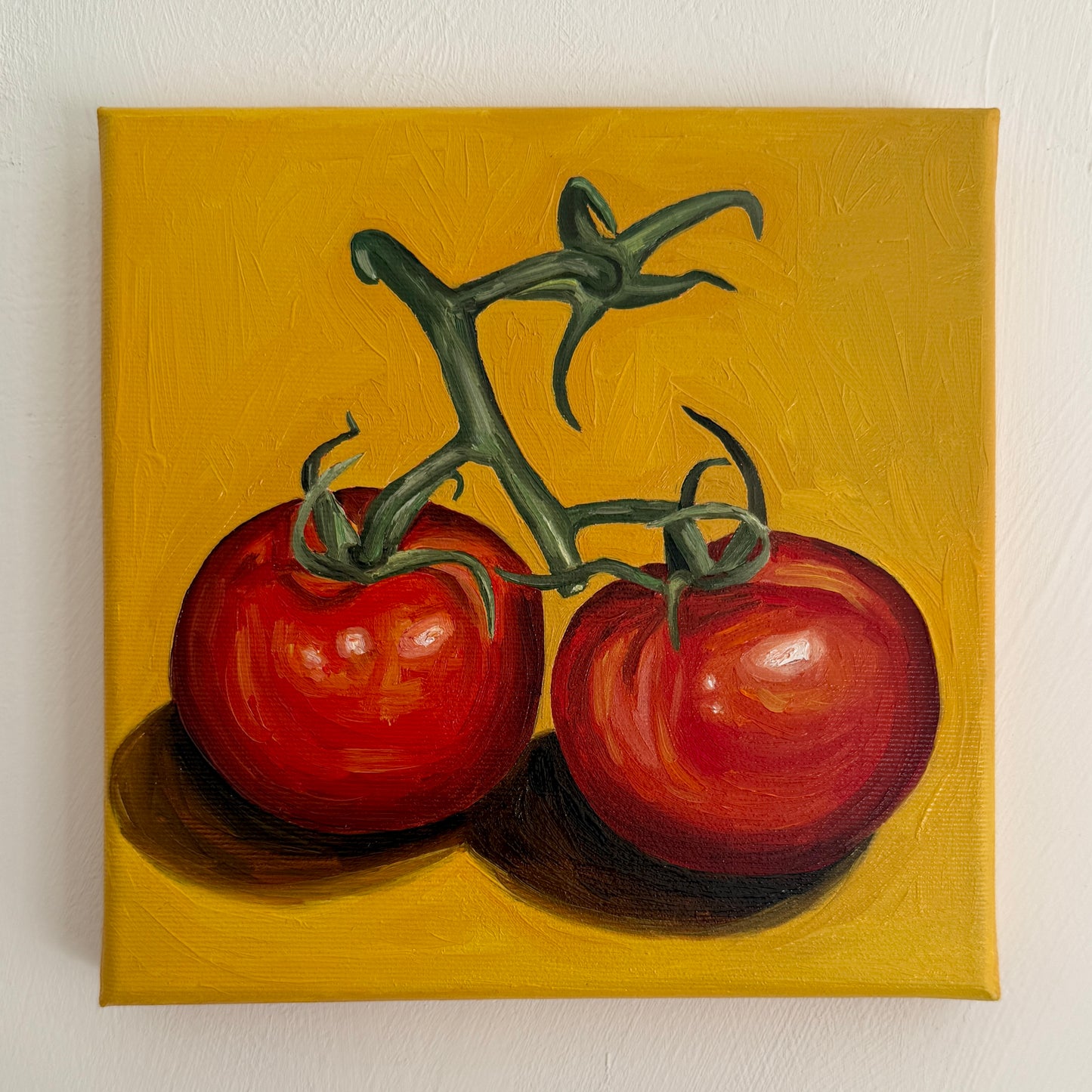 Quirky Tomatoes on Mustard Yellow