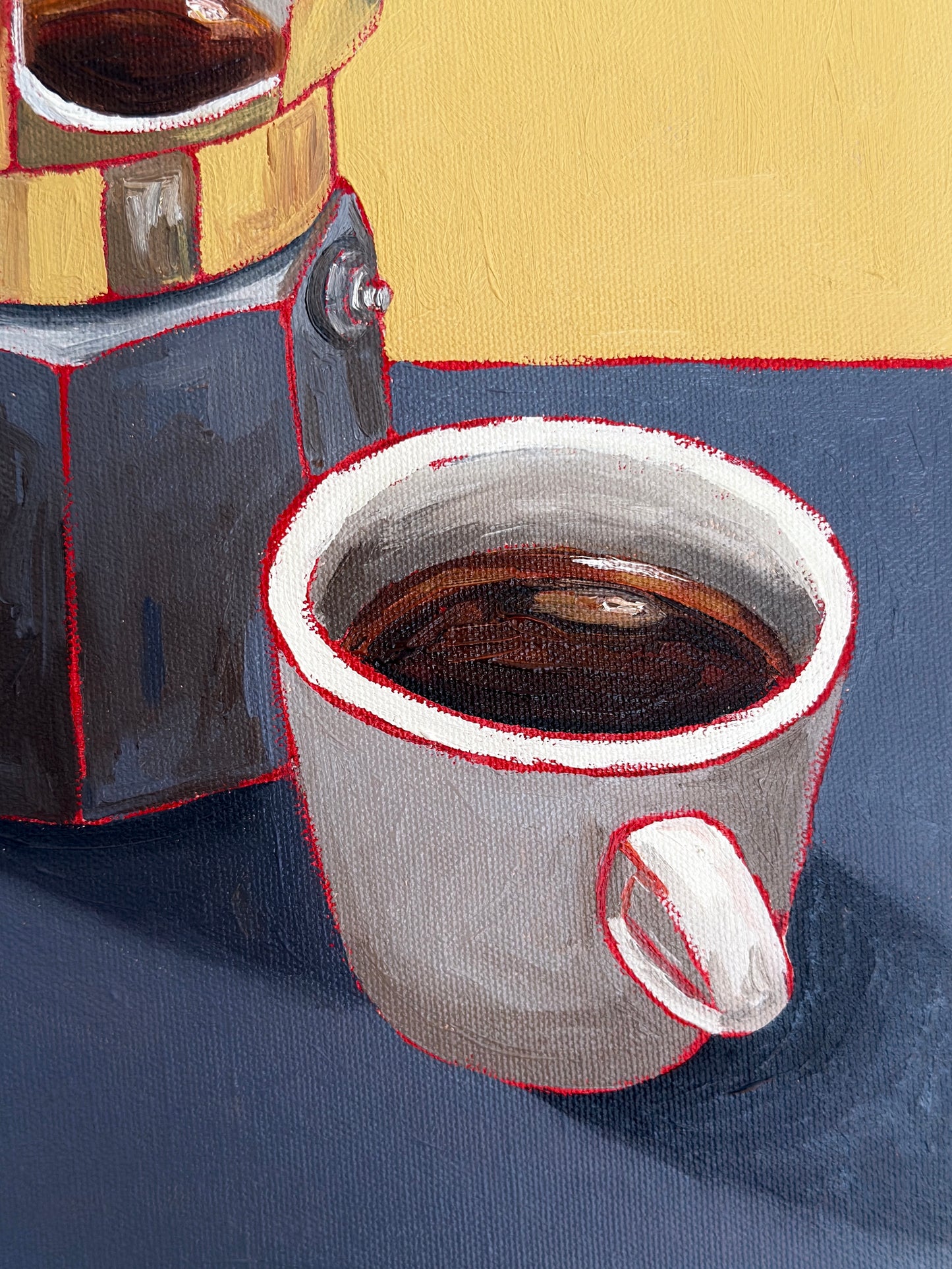 Moka & Cup I Yellow-Grey