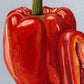 Red Peppers on Blue