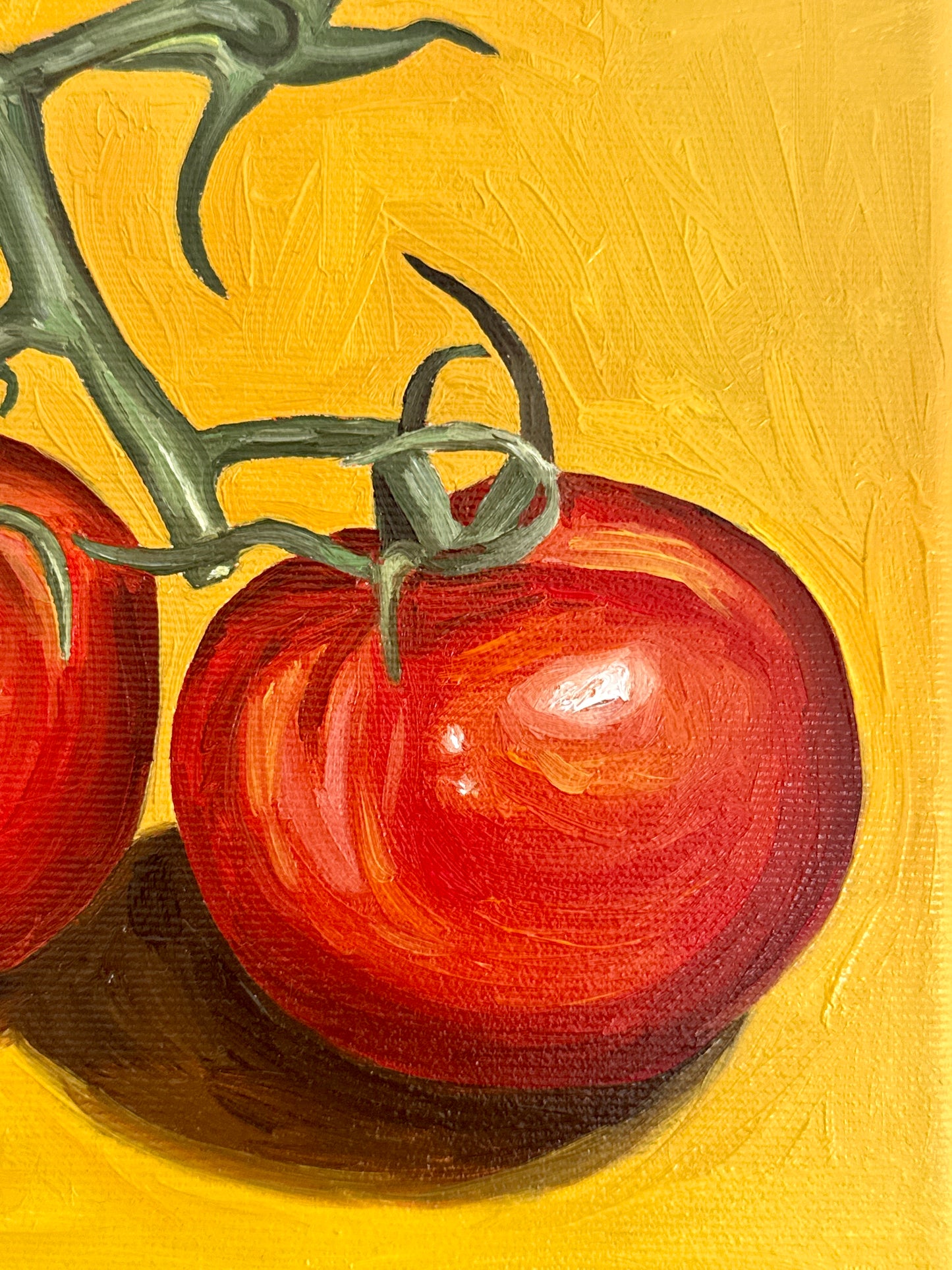 Quirky Tomatoes on Mustard Yellow