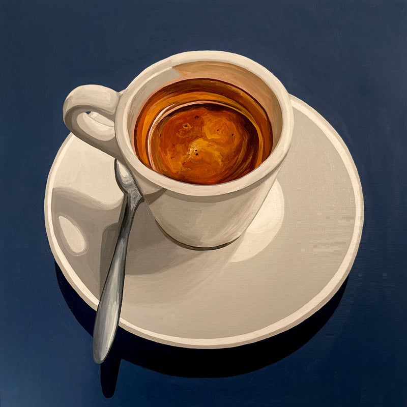 Espresso on Slate Blue