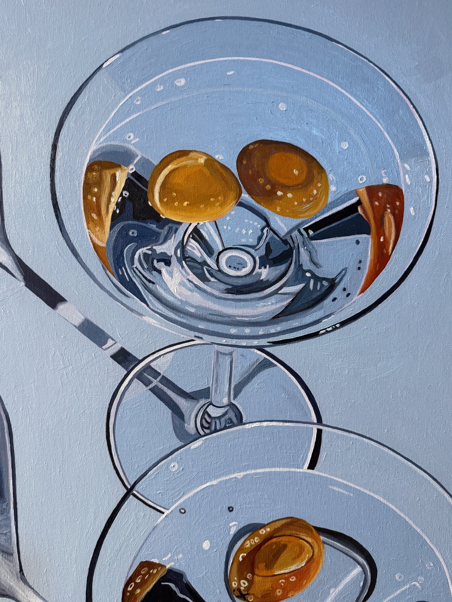 Martinis on Blue - 70x90 cm