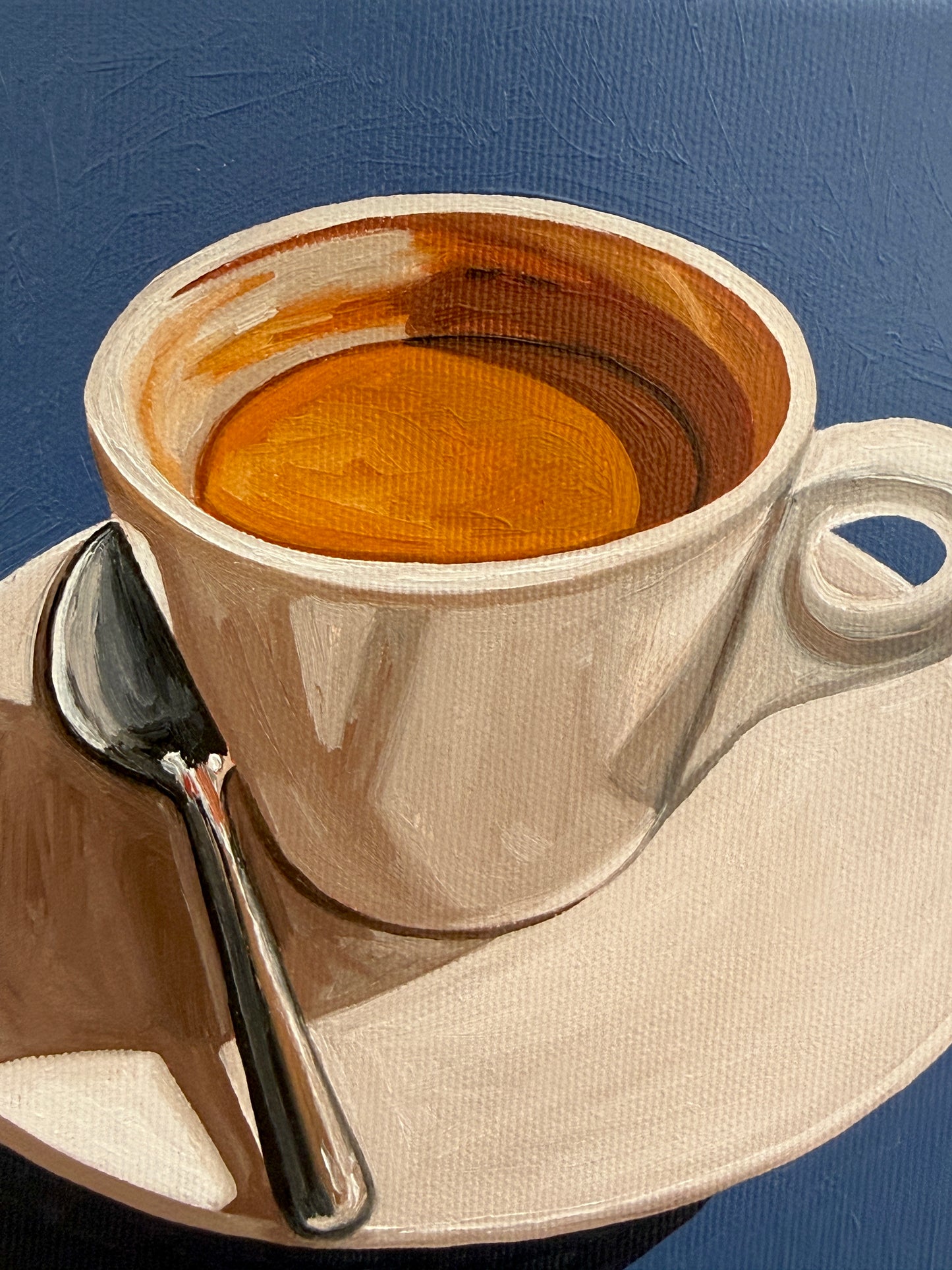 Espresso on Azure Blue