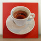 Espresso on red orange - Reserved for auction