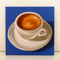 Espresso on Cobalt Blue