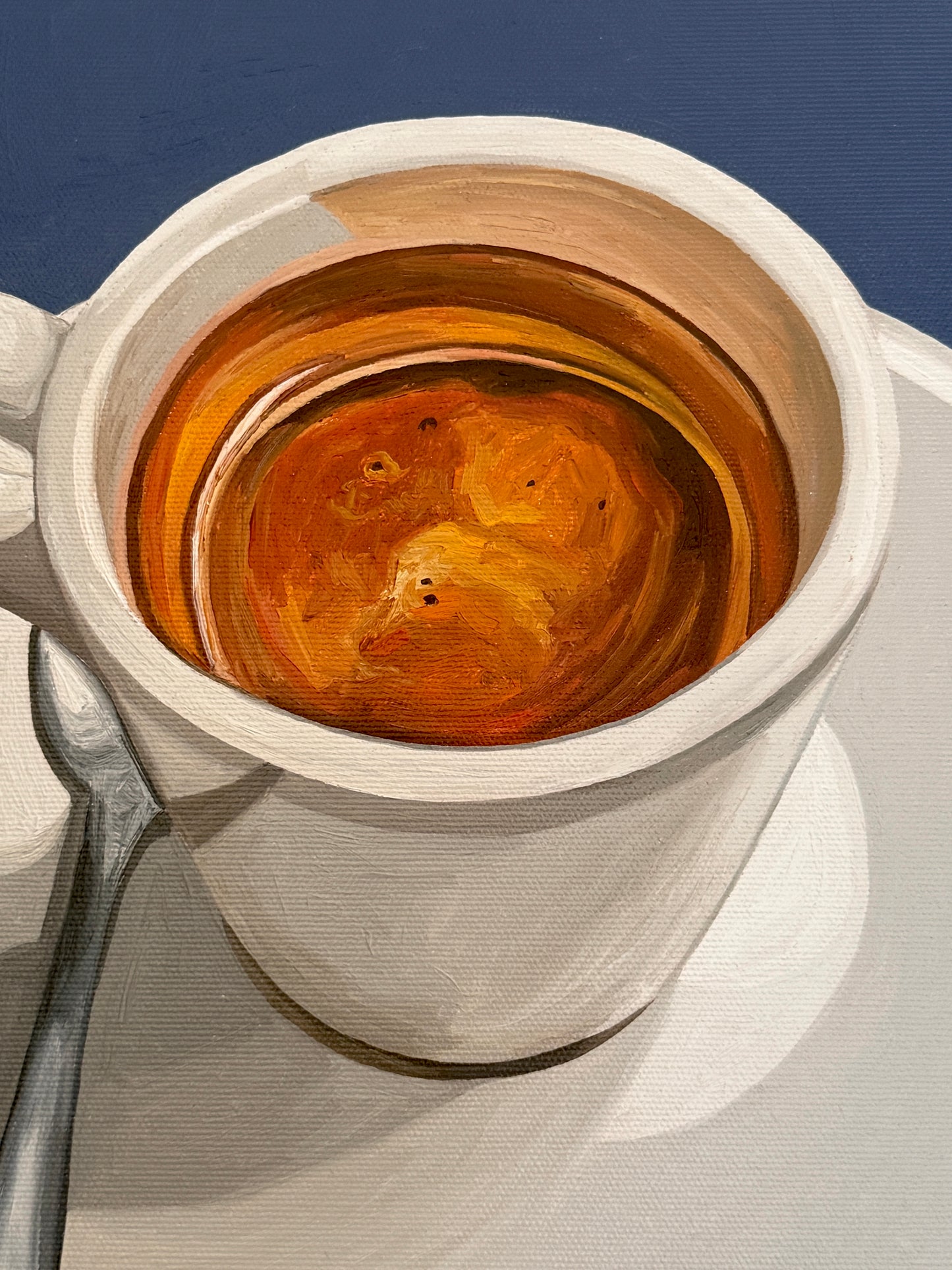 Espresso on Slate Blue