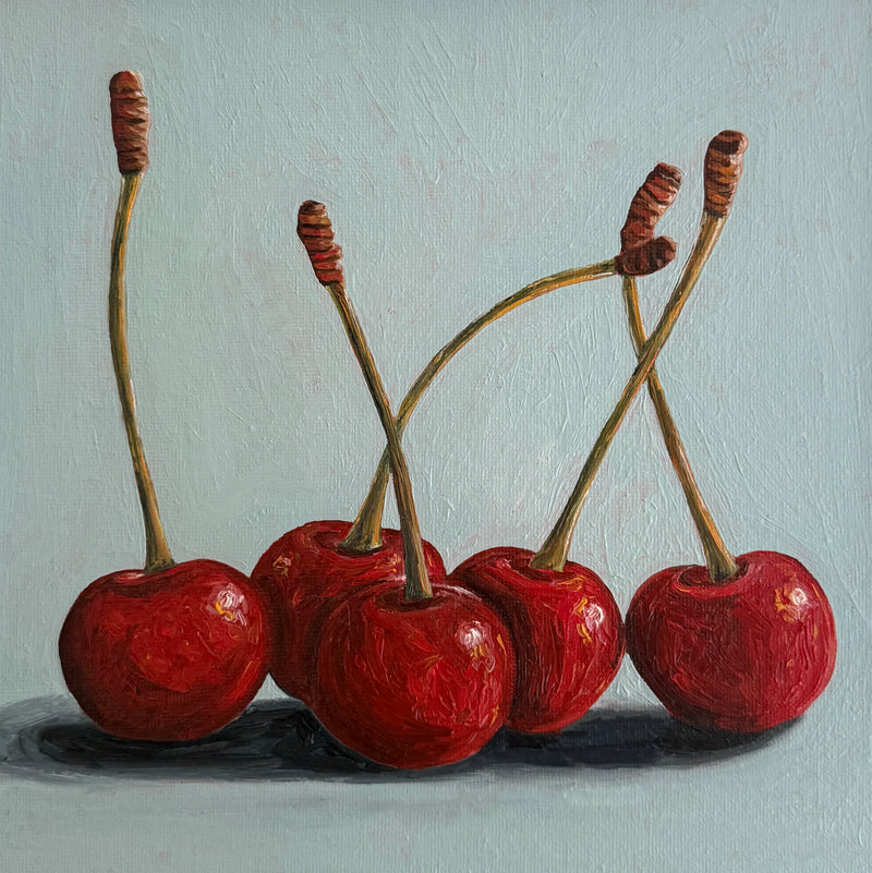 Cherries on Blue