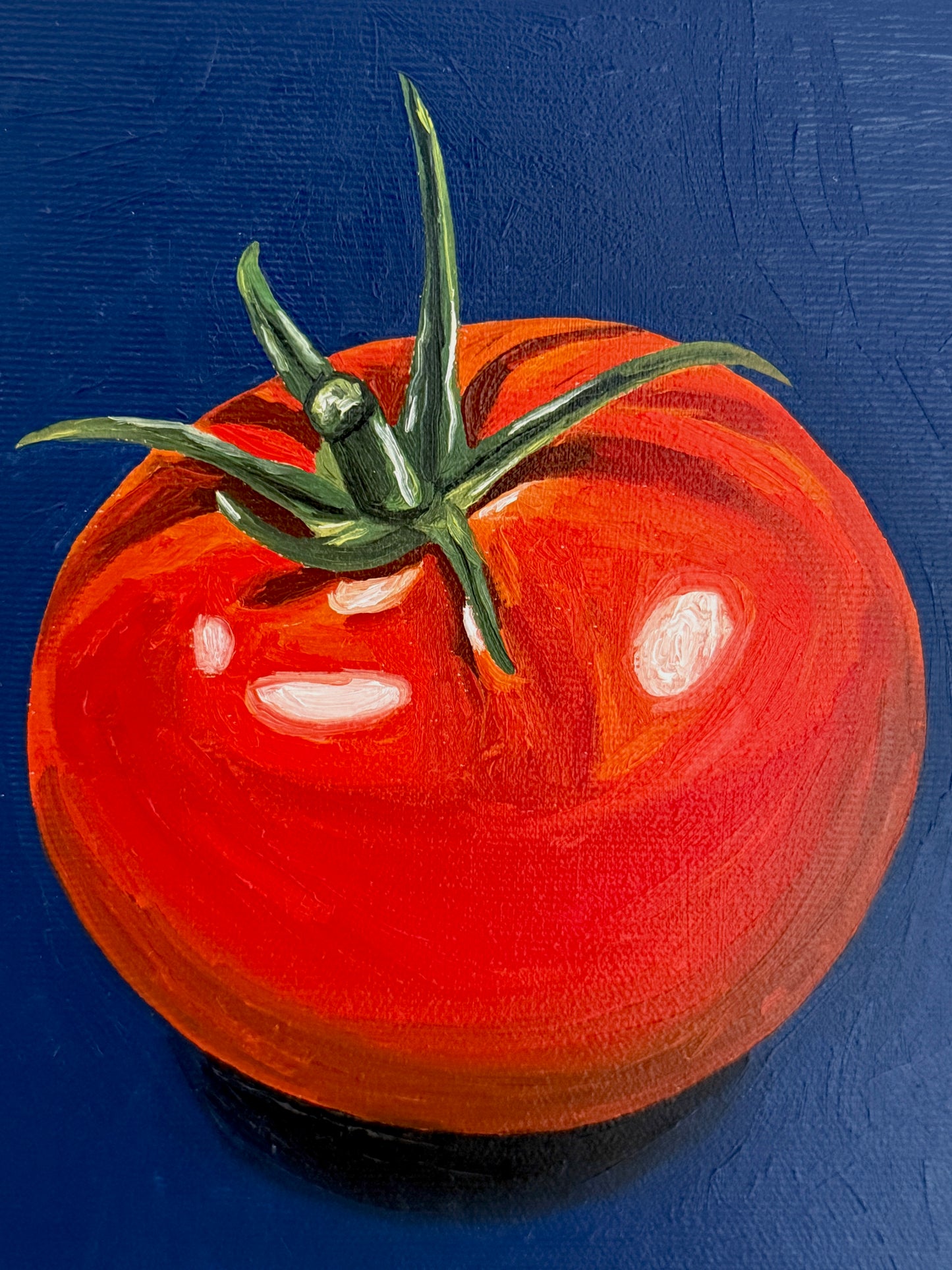 Tomato on Midnight Blue - Reserved for Auction