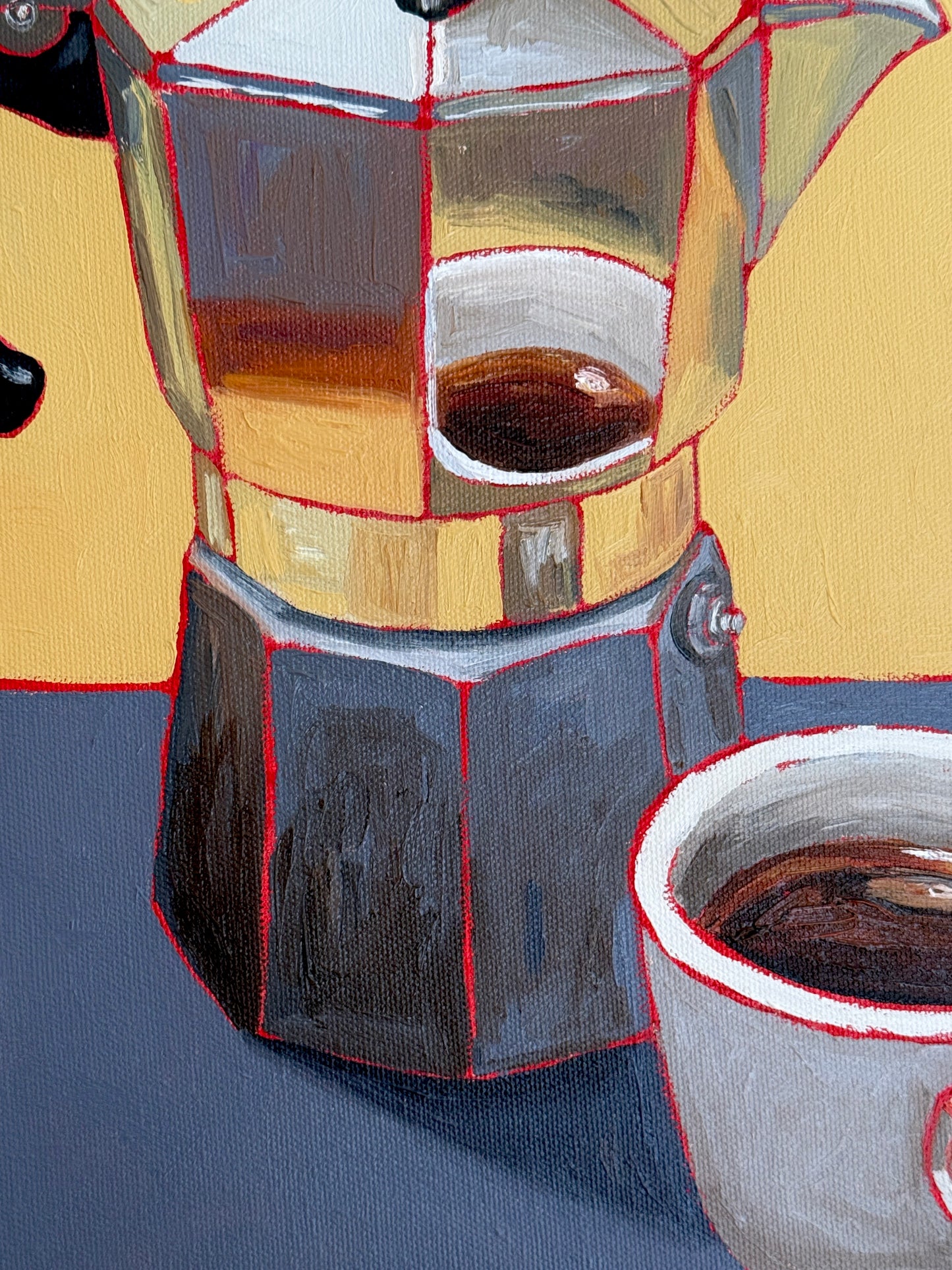 Moka & Cup I Yellow-Grey