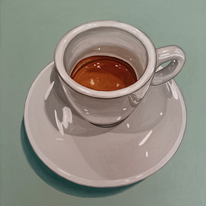 Espresso on Dusty Mint