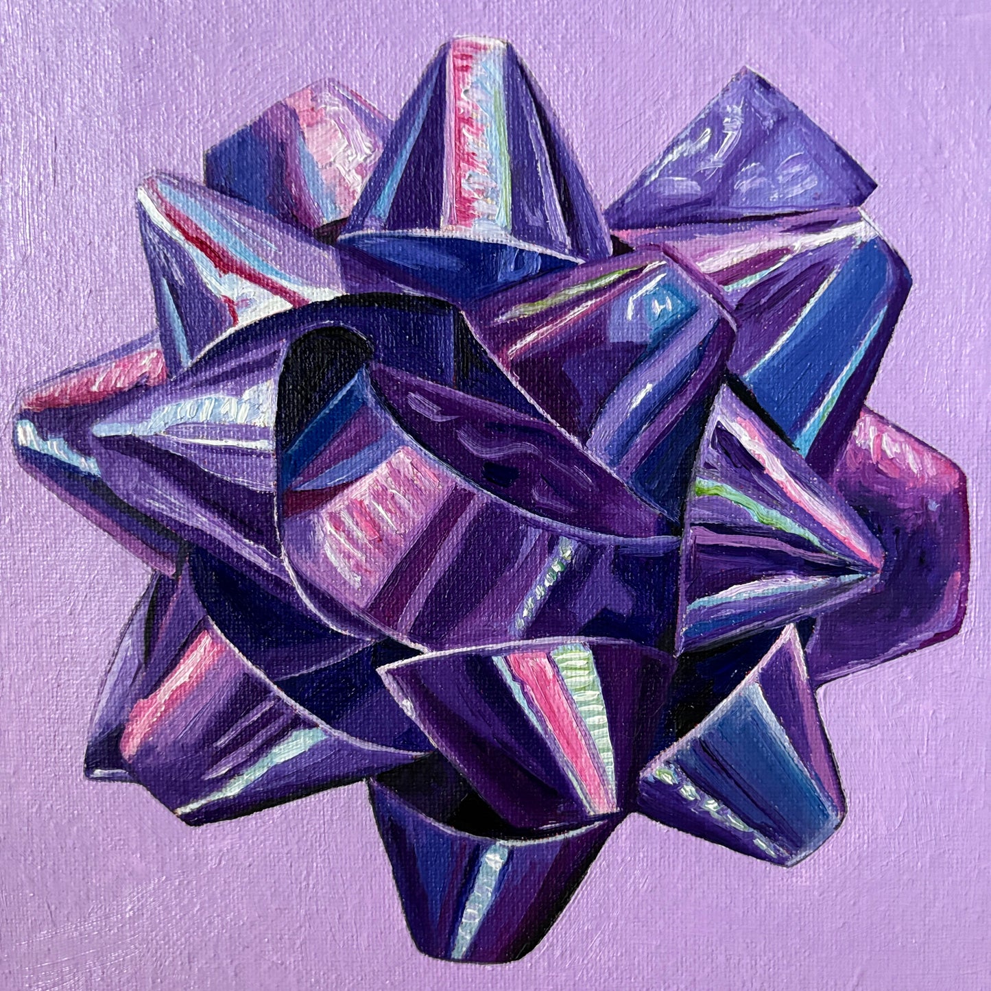 Purple Star Wrapping Bow