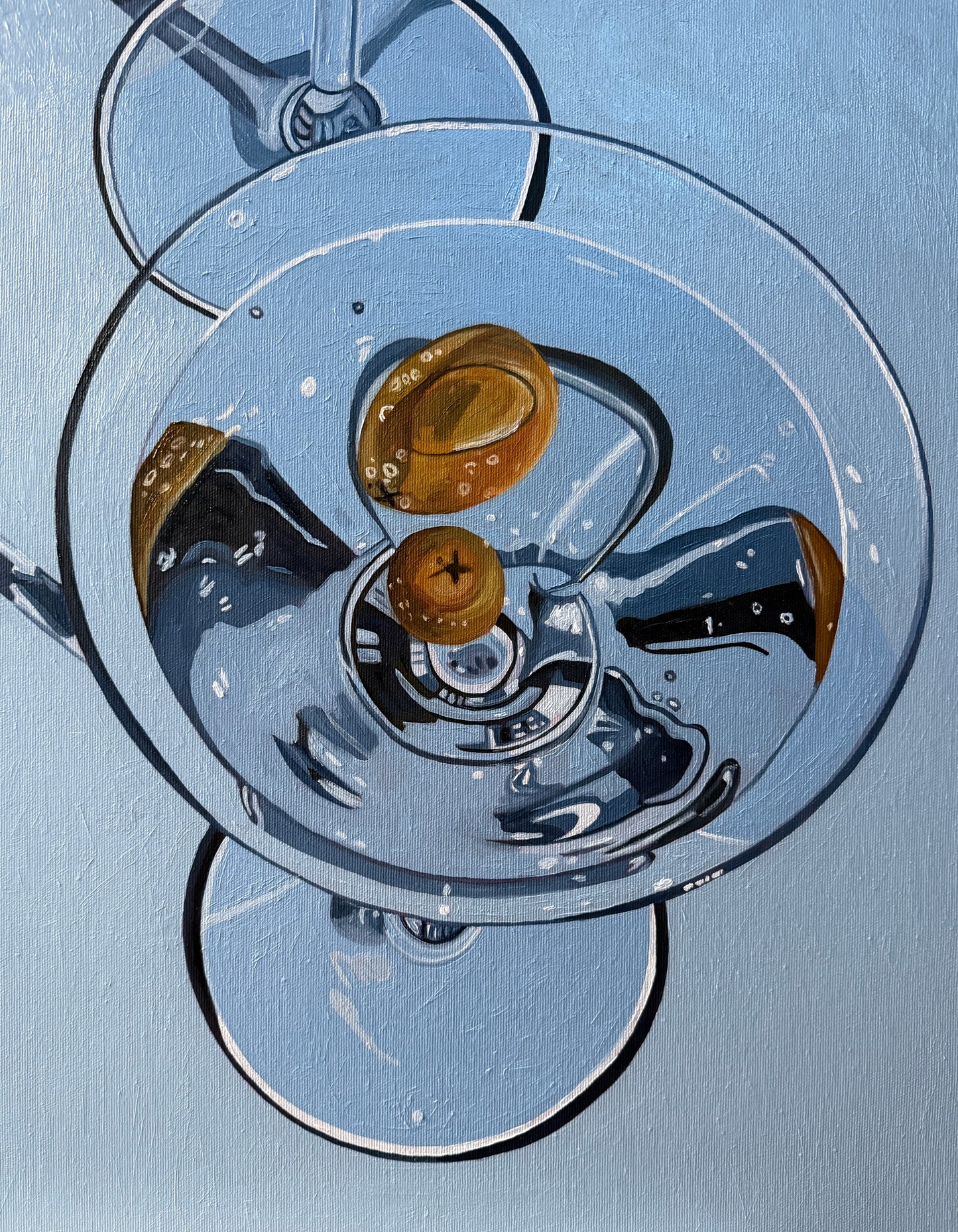 Martinis on Blue - 70x90 cm