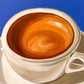 Espresso on Cobalt Blue
