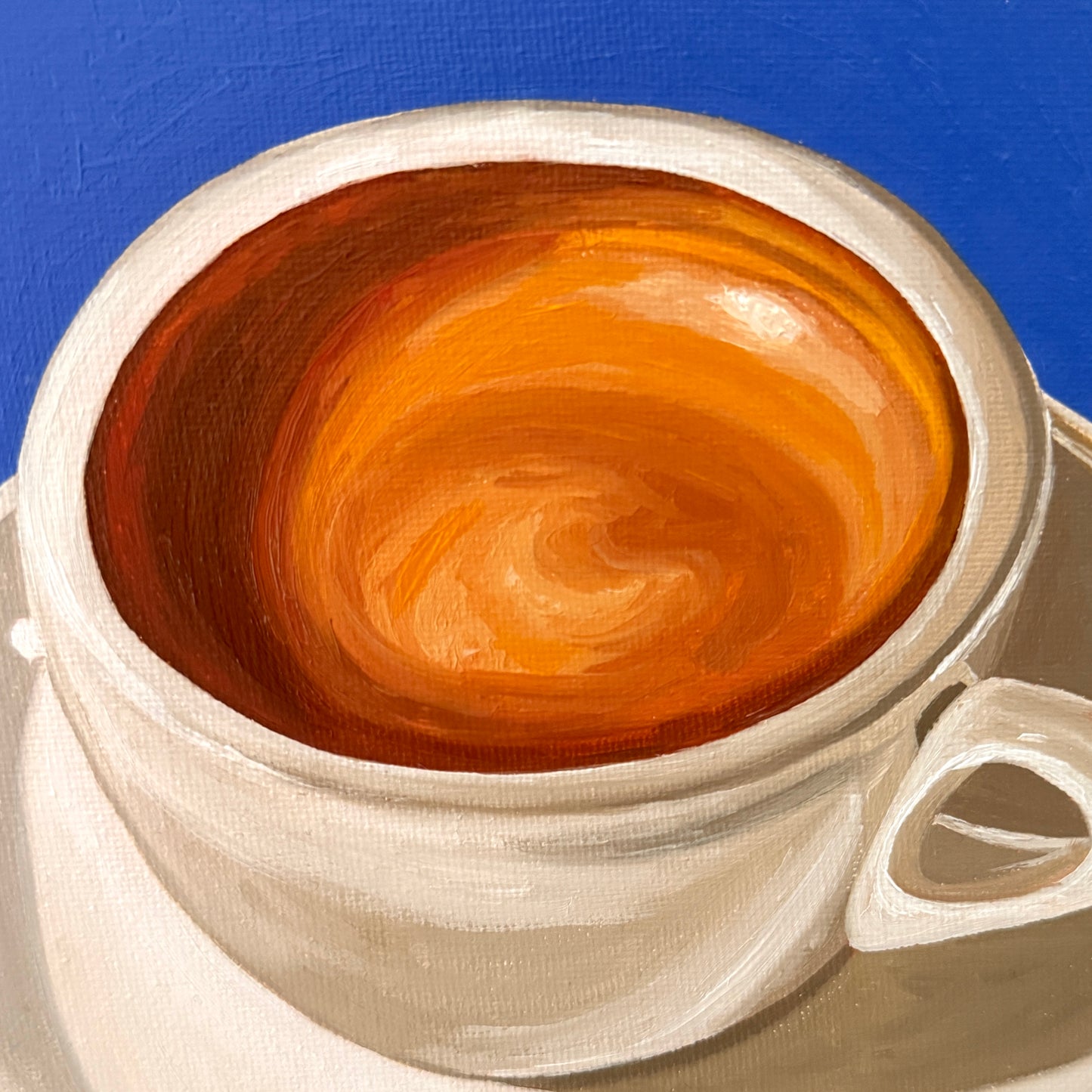 Espresso on Cobalt Blue
