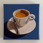 Espresso on Azure Blue