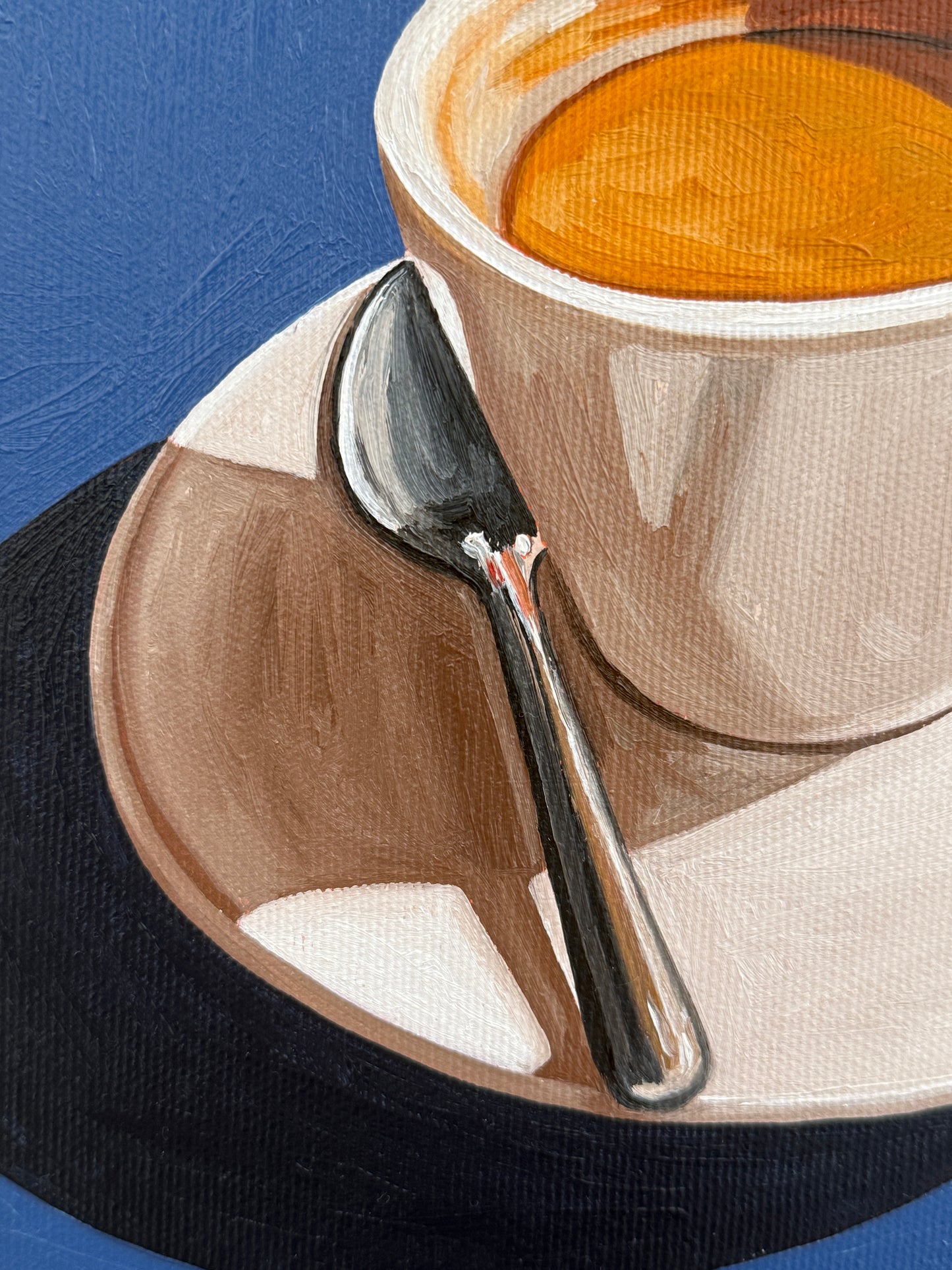 Espresso on Azure Blue