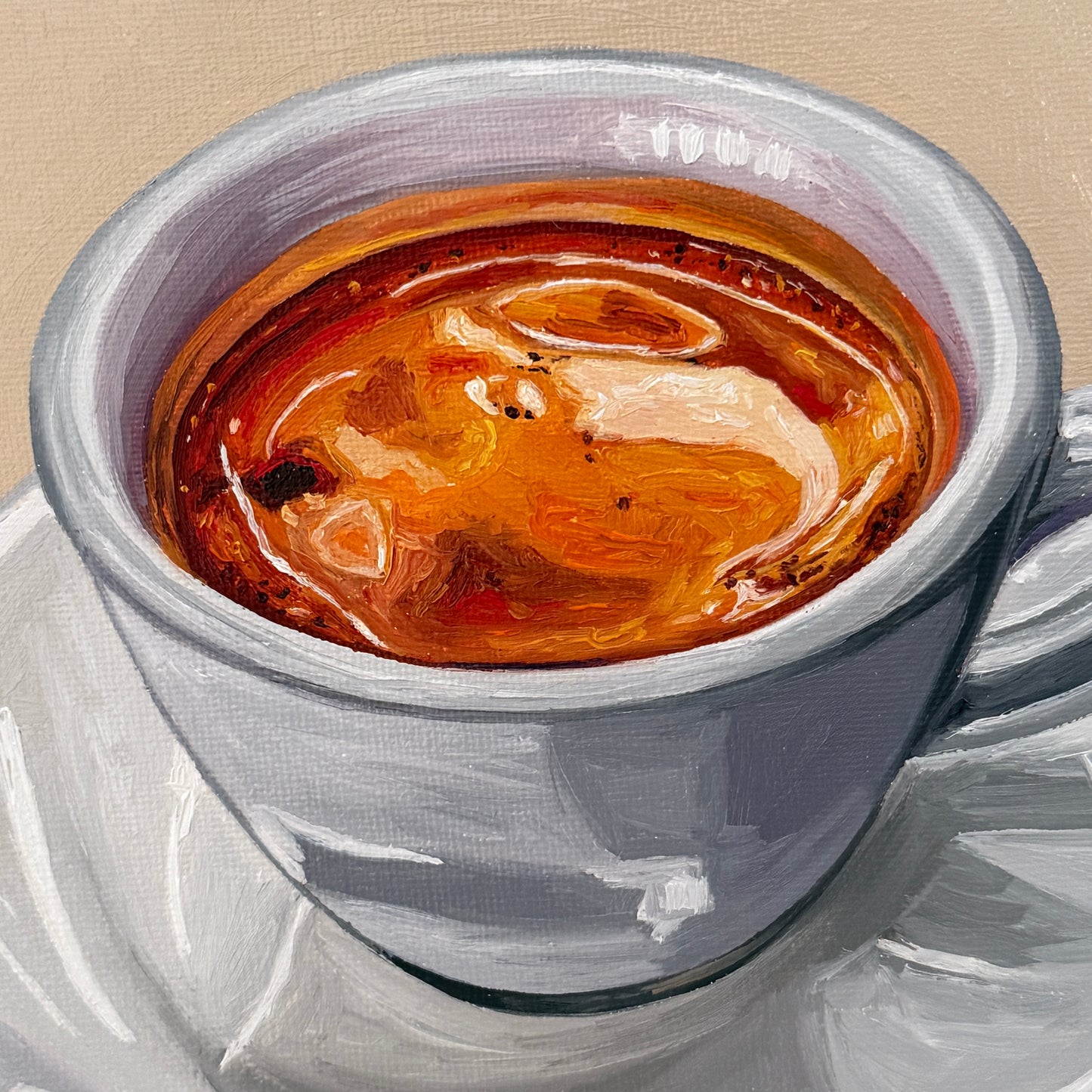 Espresso Pop on Deep Beige - Reserved for auction