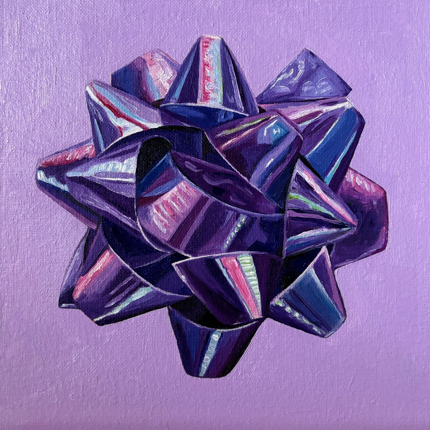 Purple Star Wrapping Bow